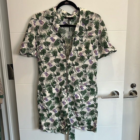 Maje Izer printed short zip-up jumpsuit - size 36 - Picture 2 of 4